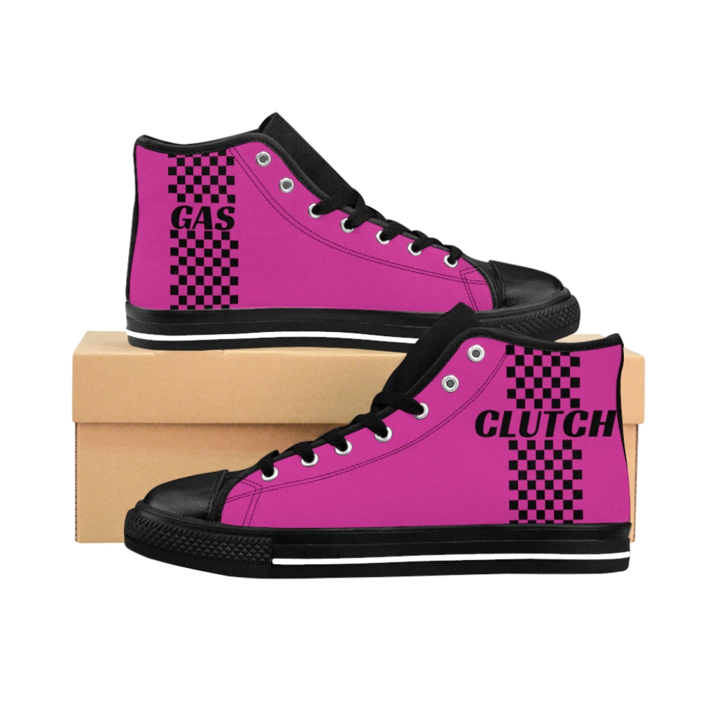 Co2Passions™️ GAS CLUTCH In Fuschia Pink Women's High-top Sneakers