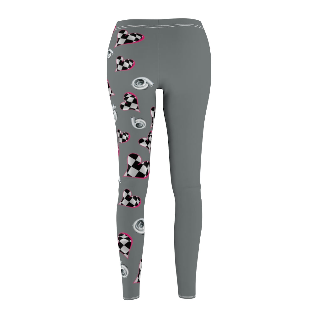Love to Race In Gray Co2Passions™️ Women's Leggings