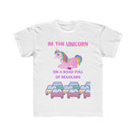 Load image into Gallery viewer, BE THE UNICORN ON A ROAD FULL OF REGULARS Kids Regular Fit Tee
