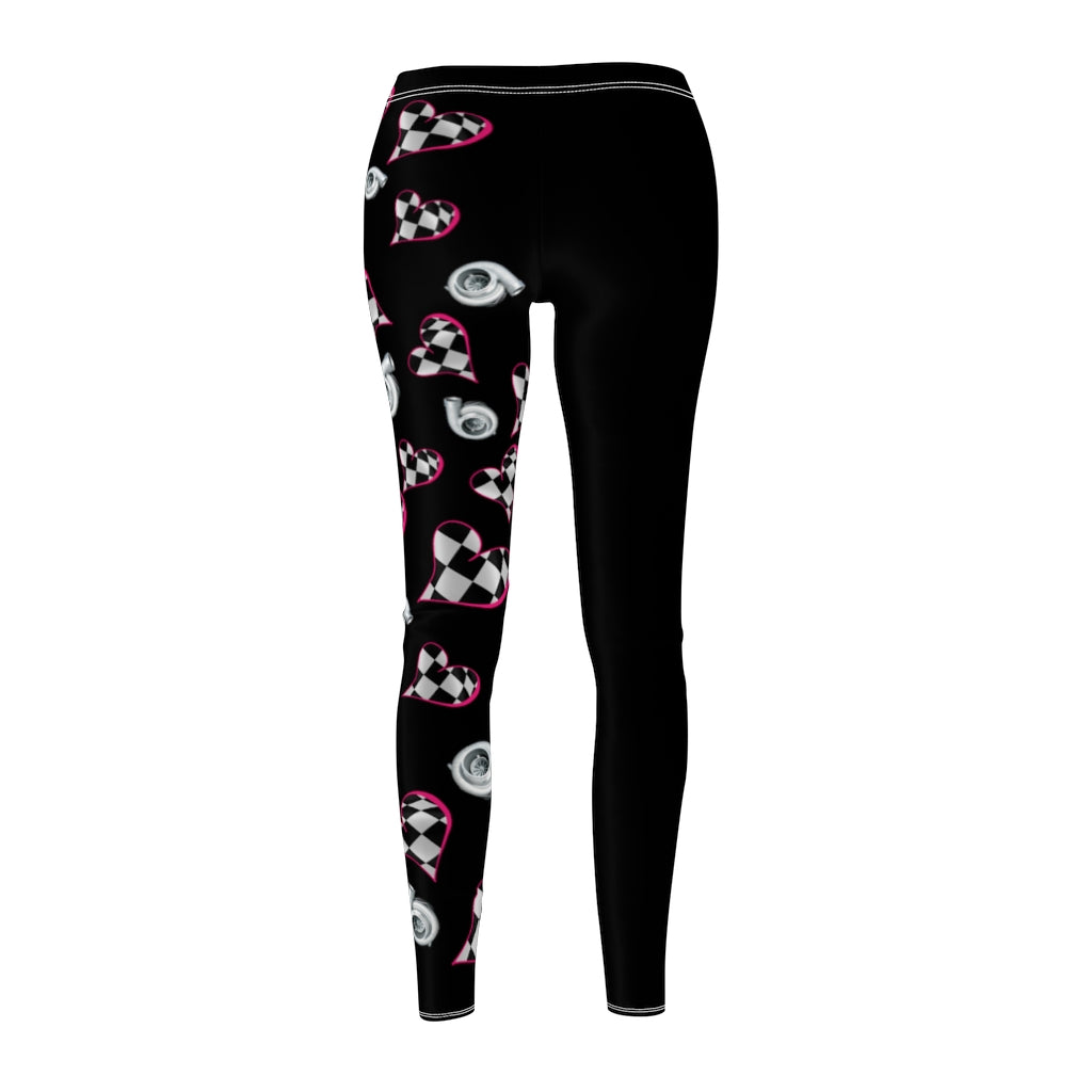 Love to Race In Black Co2Passions™️ Women's Leggings