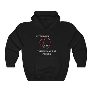 IF YOU DON'T LOVE CARS THEN WE CAN'T BE FRIENDS ZIP TIE HOODIE
