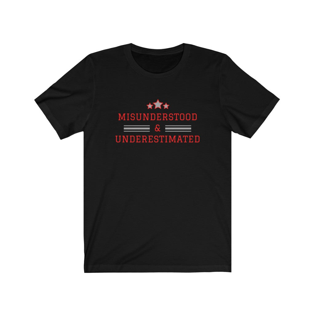 MISUNDERSTOOD & UNDERESTIMATED EURO Unisex Jersey Short Sleeve Tee