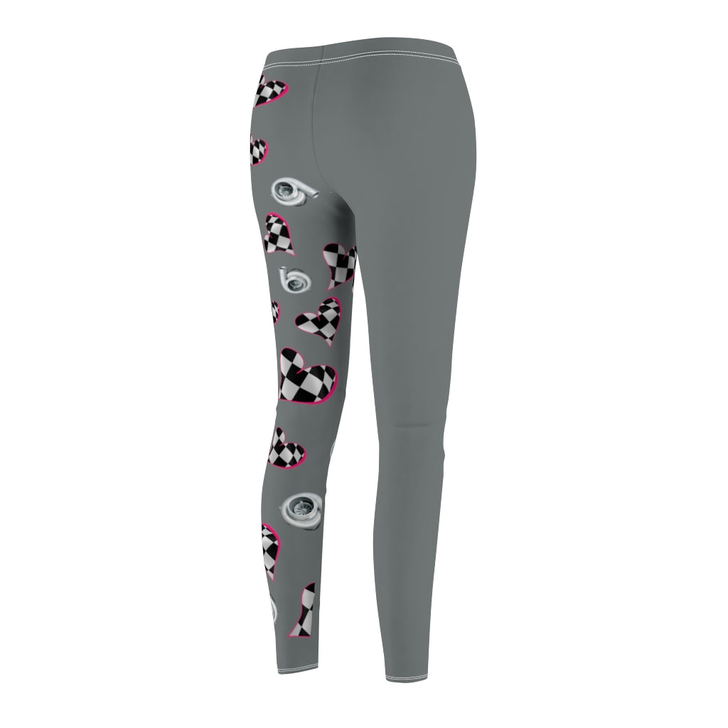 Love to Race In Gray Co2Passions™️ Women's Leggings