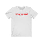 Load image into Gallery viewer, REVN@TION GANG STILL NOT $85 (RED LOGO) White Unisex Tee
