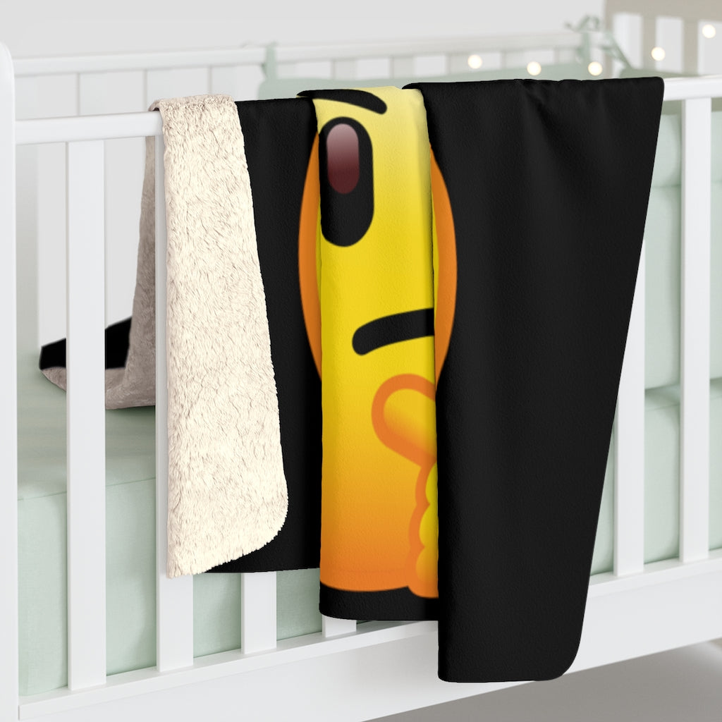 I WONDER IF MY CAR THINKS ABOUT ME TOO Sherpa Fleece Blanket