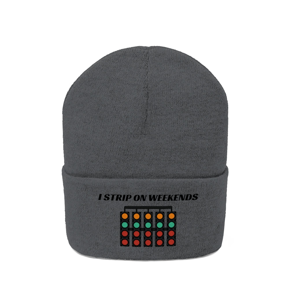 I STRIP ON WEEKENDS Knit Beanie/ hat