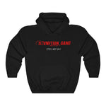 Load image into Gallery viewer, REVN@TION GANG STILL NOT $85 (RED LOGO)  Black or Grey Unisex Hoodie
