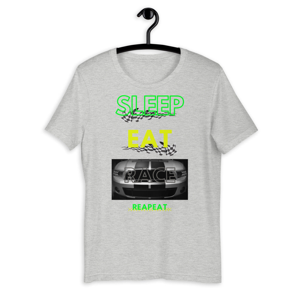 SLEEP EAT RACE MUSTANG Short-Sleeve Unisex T-Shirt