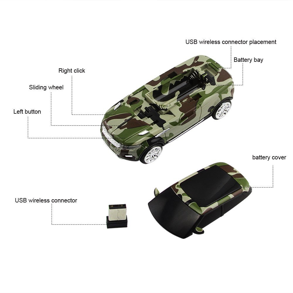 New Range Rover Wireless Computer Mouse Car Camouflage SUV USB Optical Gaming Game Mice For PC Laptop Notebook