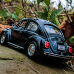 Load image into Gallery viewer, welly 1:24  VW Classic Car Beetle Black car  alloy car model simulation car decoration collection gift toy Die casting model
