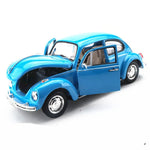 Load image into Gallery viewer, welly 1:24  VW Classic Car Beetle Black car  alloy car model simulation car decoration collection gift toy Die casting model
