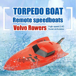 Creation Waterproof R/C Speed Boat Volvo Rowing Model 2.4G High Powered Remote Control Ship Recharge Outdoor Mini Speedboat Toys