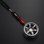 Load image into Gallery viewer, Car Mirror Wheel Pendant with shock absorber
