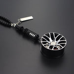 Load image into Gallery viewer, Car Mirror Wheel Pendant with shock absorber
