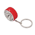 Load image into Gallery viewer, Rhinestone Bling Key Ring/chain Wheel/Rim for Female Auto Enthusiast
