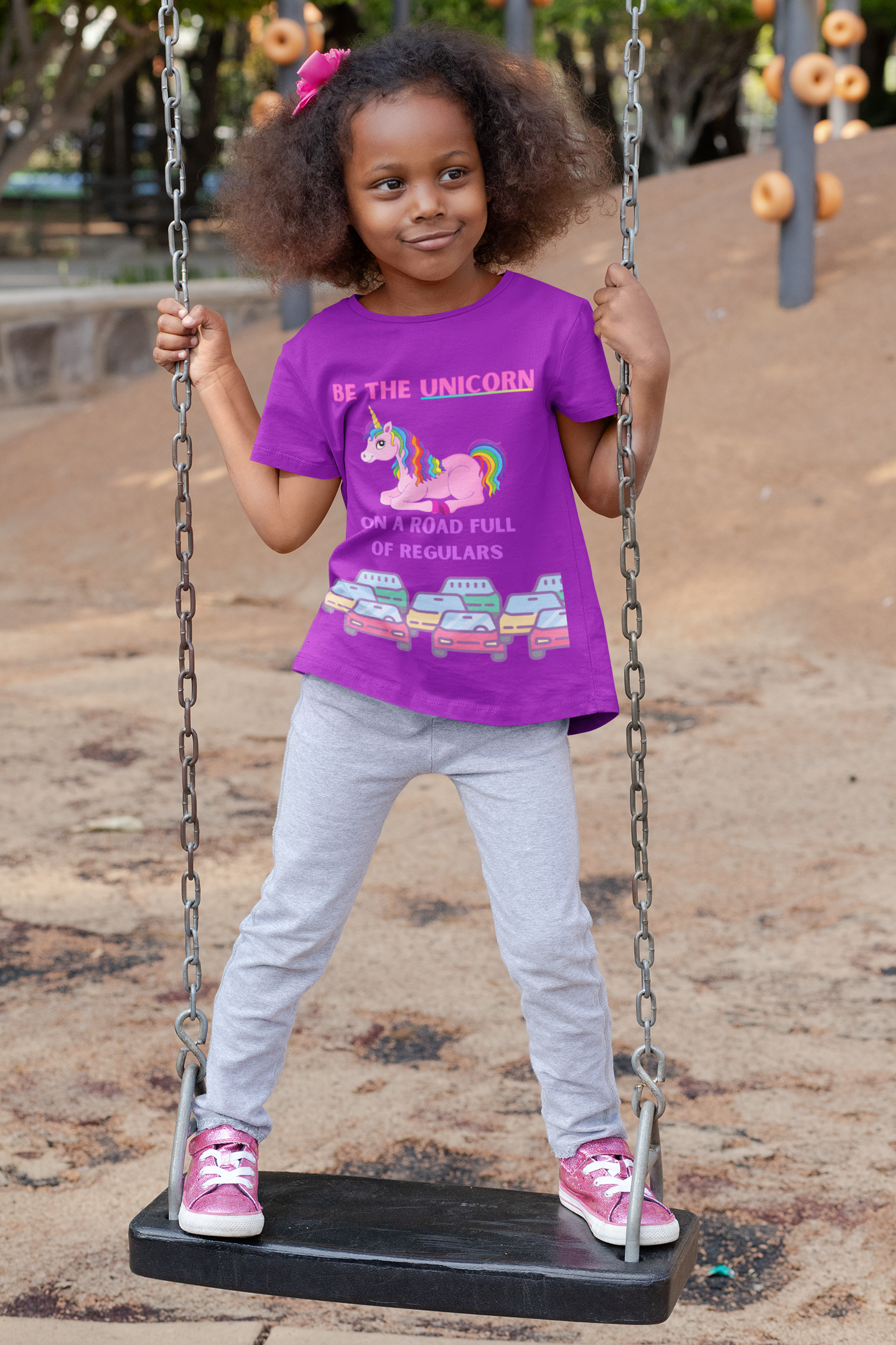 BE THE UNICORN ON A ROAD FULL OF REGULARS Kids Regular Fit Tee